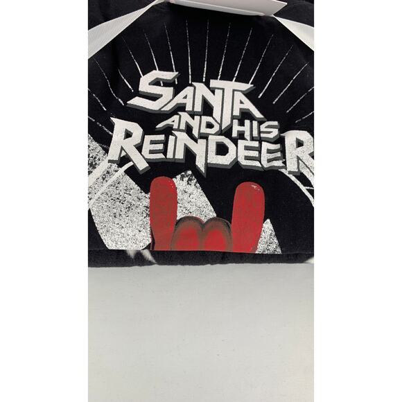 Jammies For Your Families Santa And His Reindeer Pajama Set Womens Medium Black - Picture 6 of 8